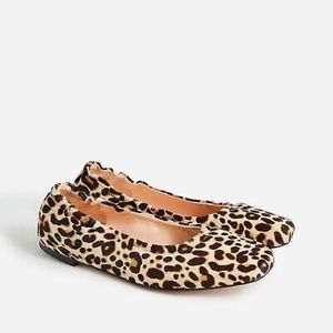 Anya scrunchie ballet flat, hair calf leopard J.Crew flat